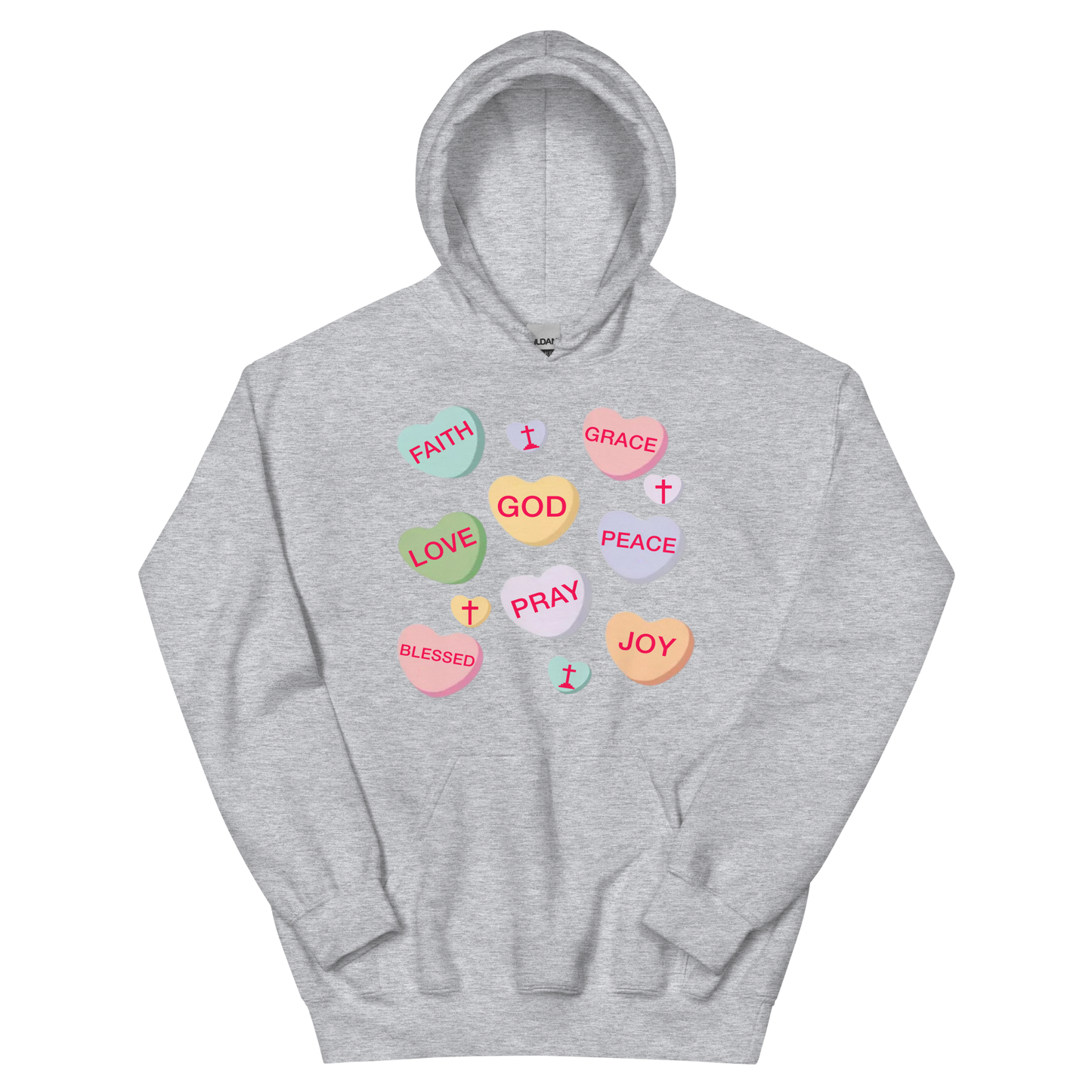 GOD Is My Sweetheart Candy Valentine's Day Hoodie