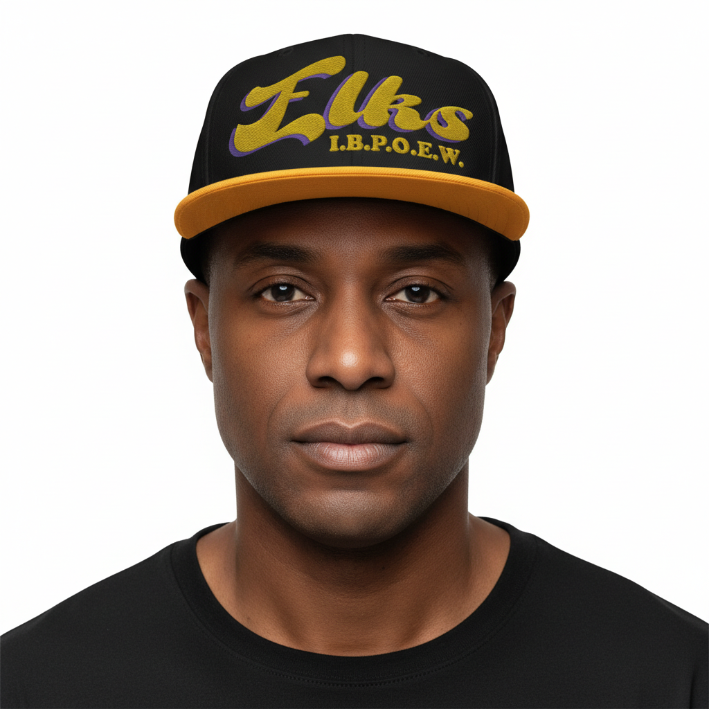 Elks Embroidered Cap, IBPOEW, Adjustable Hat, Elkdom, African American Fraternity