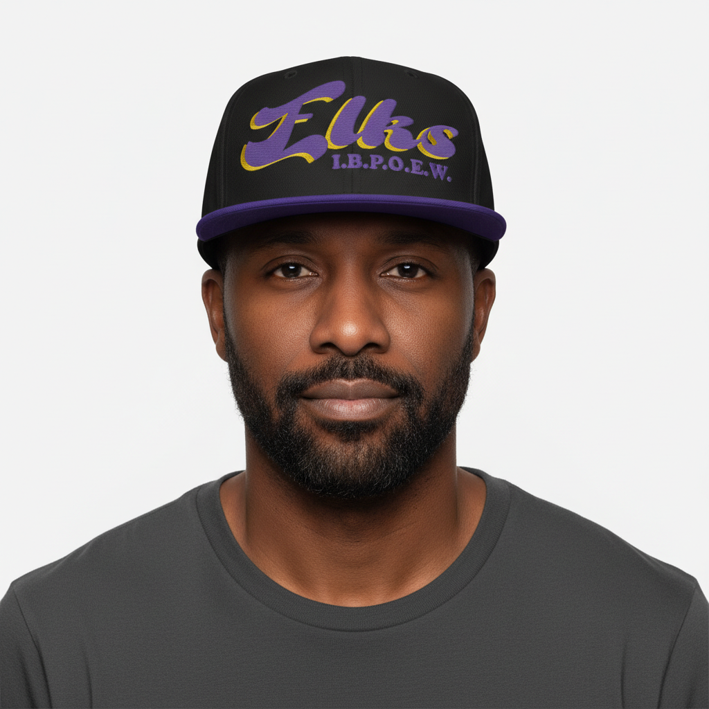 Elks Embroidered Cap, IBPOEW, Adjustable Hat, Elkdom, African American Fraternity