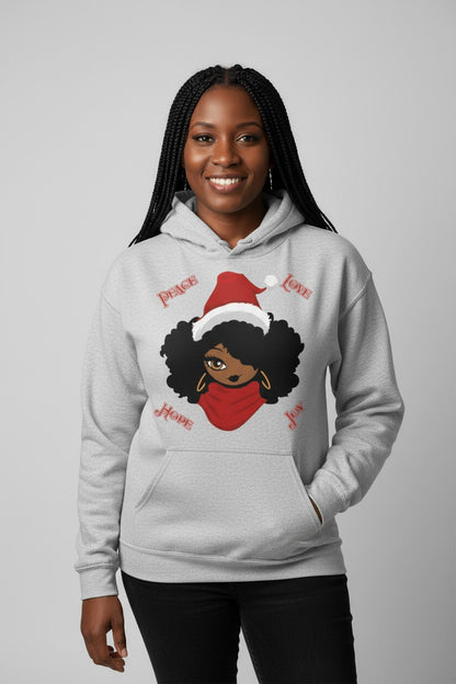 Christmas Diva Hoodie, Christmas Gift, Black Santa, Black Friday, Cyber Monday